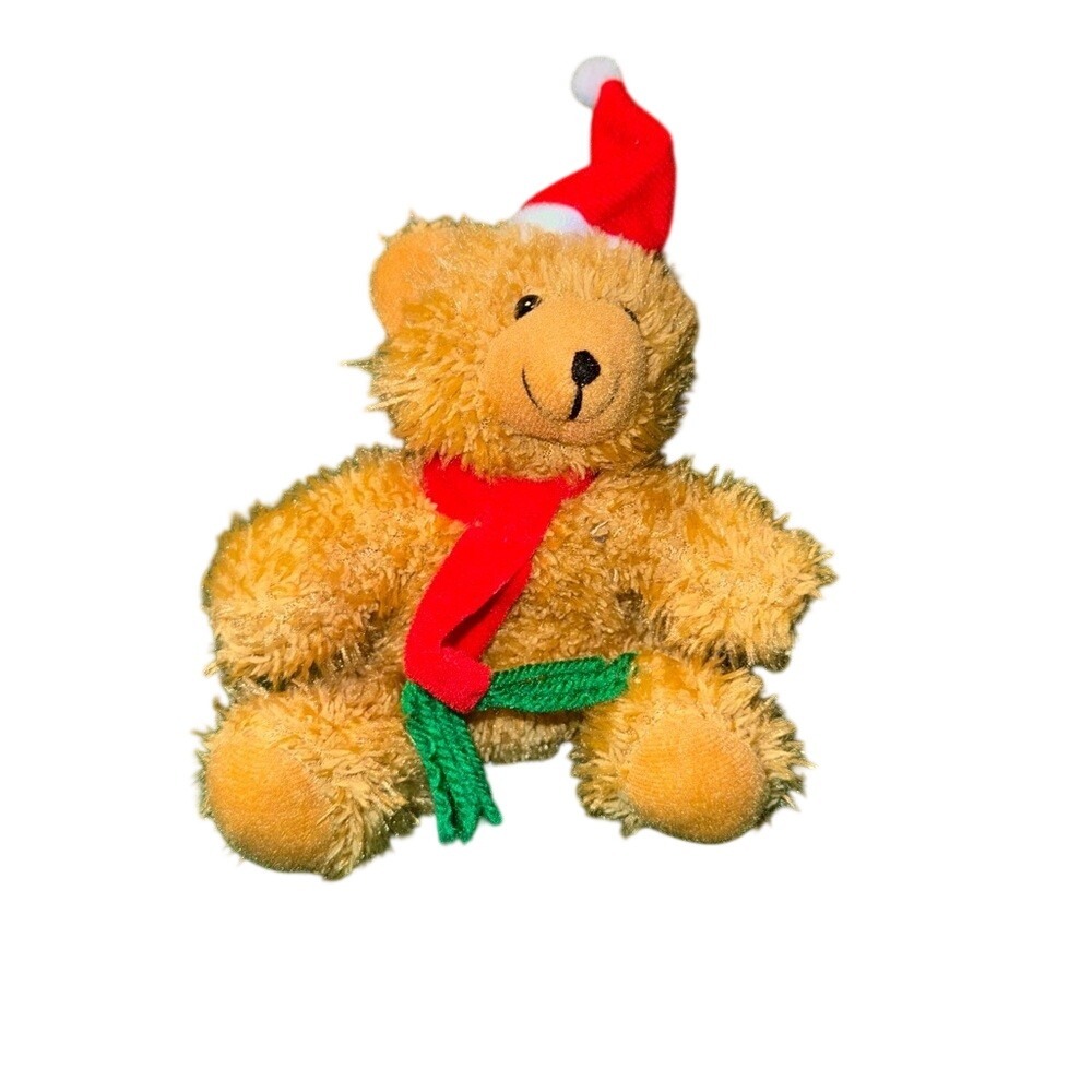 Sammy The Santa Teddy Bear 8" Oriental Trading Co Vintage Christmas Plush 4/3742